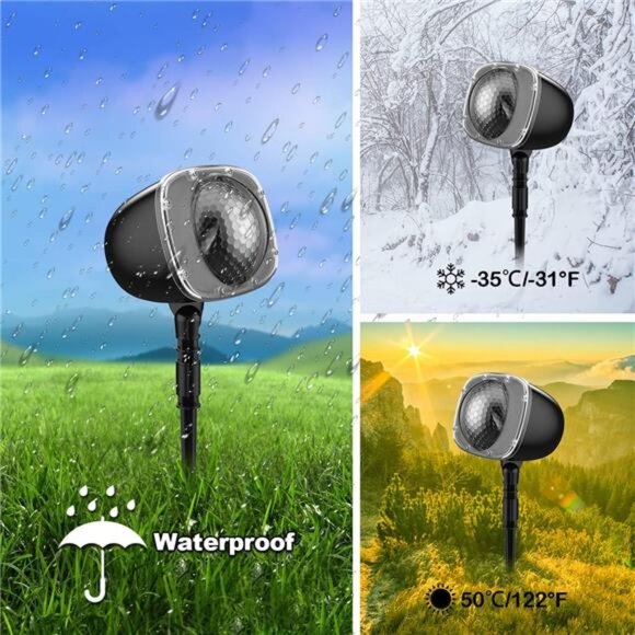 Christmas Snowfall Projector Lights, Indoor Outdoor Holiday Lights with Remote - Picture 6 of 7